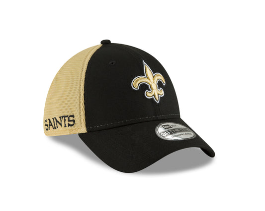 New Orleans Saints New Era 2T Sided 39THIRTY Flex Hat - Black