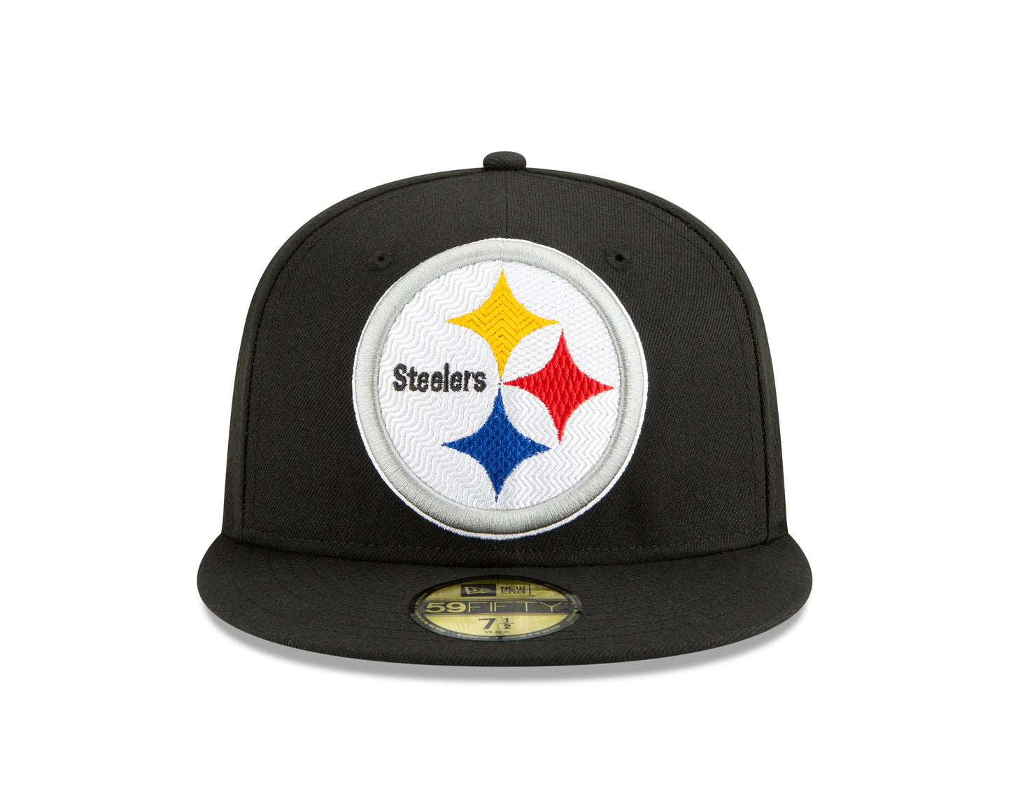 Pittsburgh Steelers New Era Team Threads 59FIFTY Fitted Hat - Black