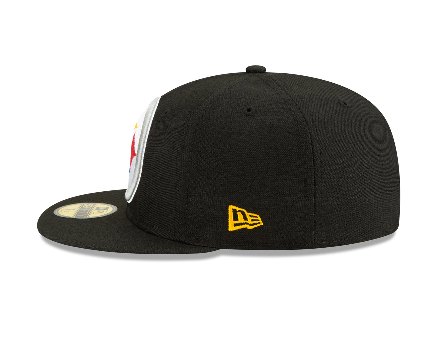 Pittsburgh Steelers New Era Team Threads 59FIFTY Fitted Hat - Black