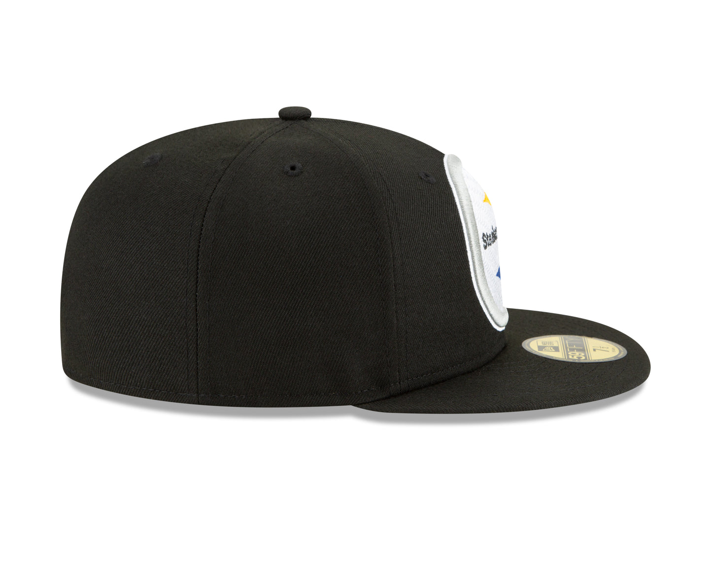 Pittsburgh Steelers New Era Team Threads 59FIFTY Fitted Hat - Black