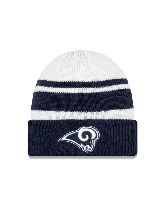 Los Angeles Rams New Era Nvy/White Knit Cozy Cuffed Knit Hat