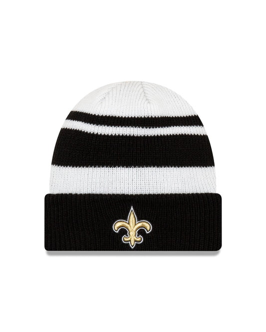 New Orleans Saints New Era Black/White Knit Cozy Cuffed Knit Hat