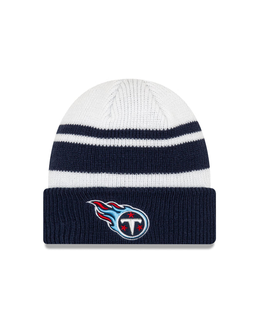 Tennessee Titans New Era Navy / White Knit Cozy Cuffed Knit Hat