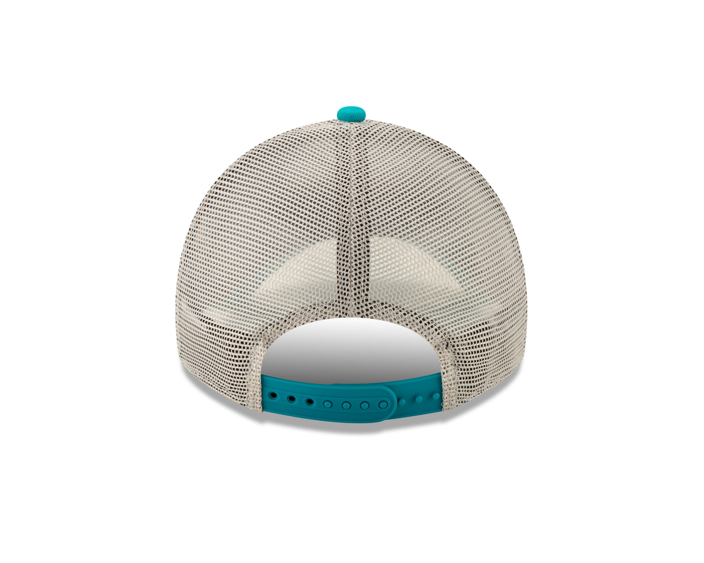 Miami Dolphins Established Circle Trucker Mesh 9TWENTY Adjustable Hat - Aqua