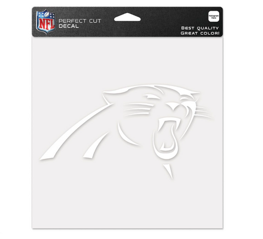 Carolina Panthers Wincraft 8X8 White Perfect Cut Decal