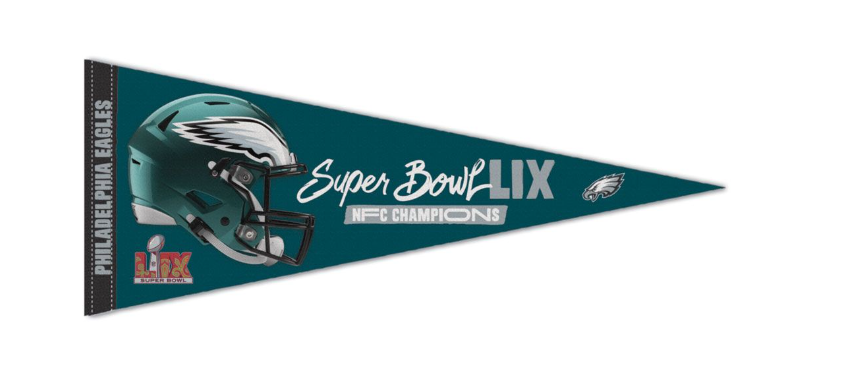 Philadephia Eagles Wincraft Super Bowl LIX NFC Champions Premium Pennant 12" x 30"