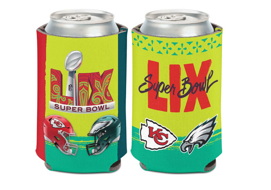 Super Bowl LIX Chiefs Vs Eagles Dueling Can Cooler 12 oz
