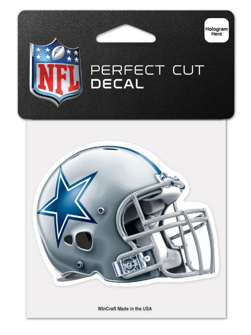 Dallas Cowboys Wincraft Helmet 4X4 Perfect Cut Decal