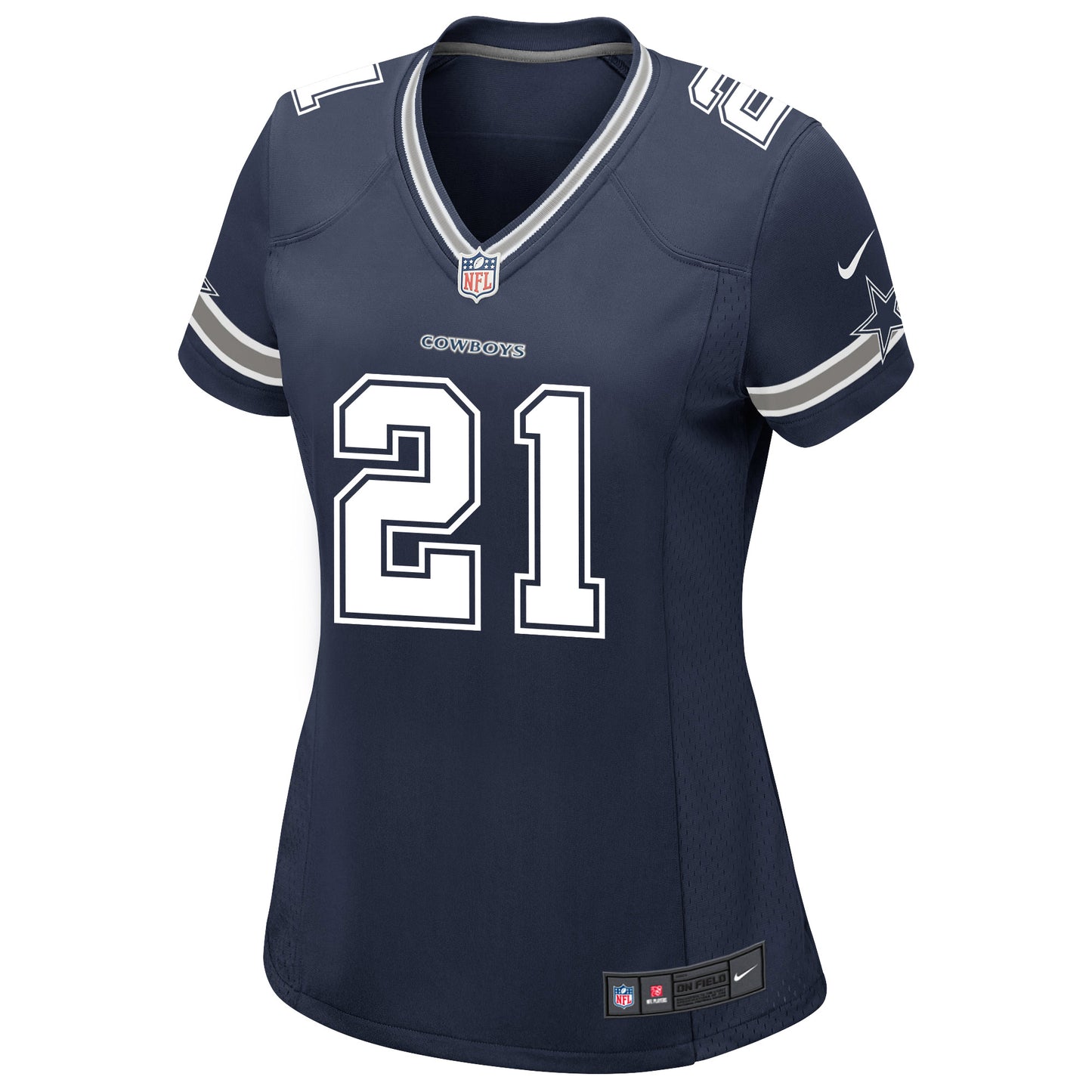 Dallas Cowboys #21 Ezekiel Elliott Women's Game Jersey - Navy