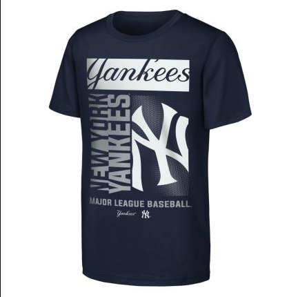 New York Yankees Force Play Youth T-Shirt -Navy
