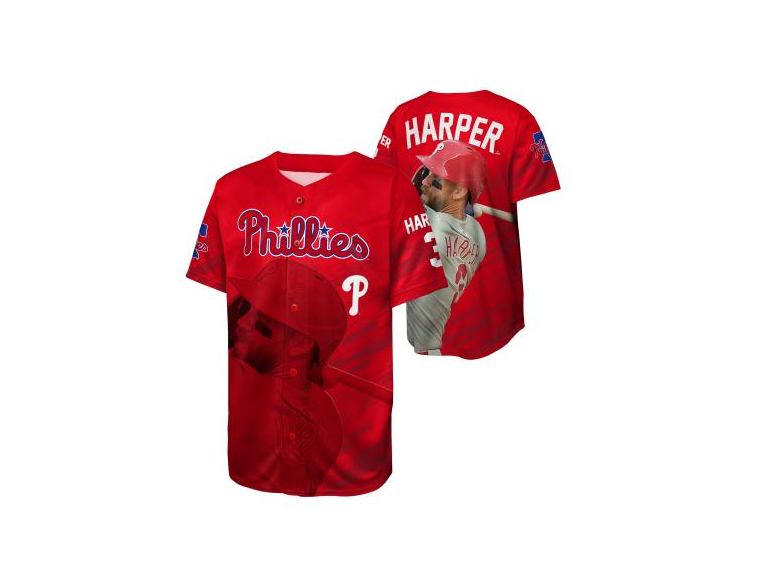 Philadelphia Phillies Bryce Harper Youth Sublimated Jersey