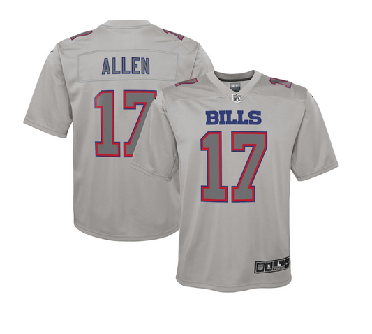 Buffalo Bills Nike #17 Josh Allen Youth Atmosphere Jersey - Gray