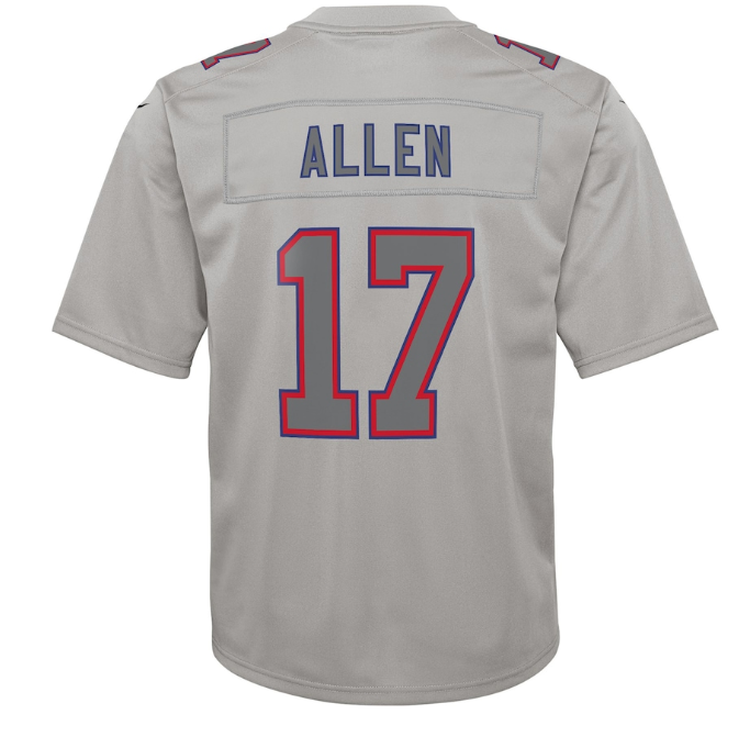Buffalo Bills Nike #17 Josh Allen Youth Atmosphere Jersey - Gray