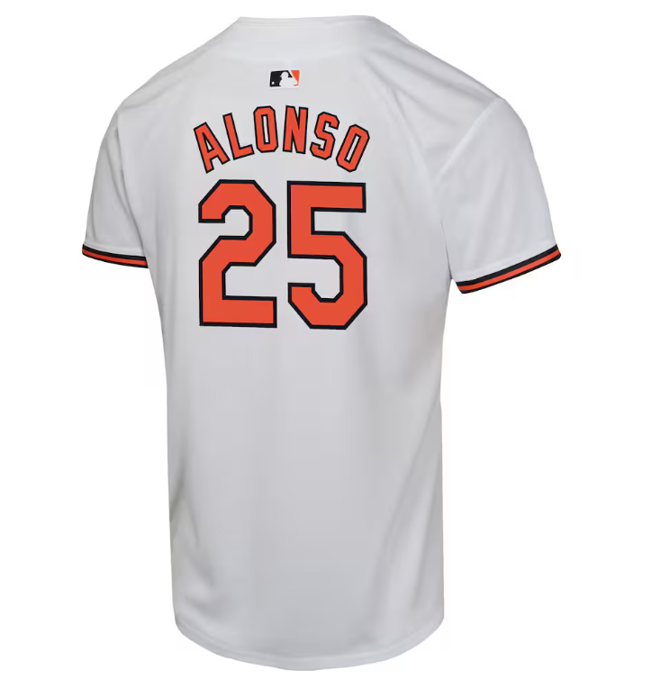 Baltimore Orioles Youth Pete Alonso #25 White Jersey
