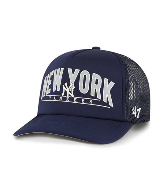 New York Yankees Backhaul '47 Brand Foam Front Trucker Mesh