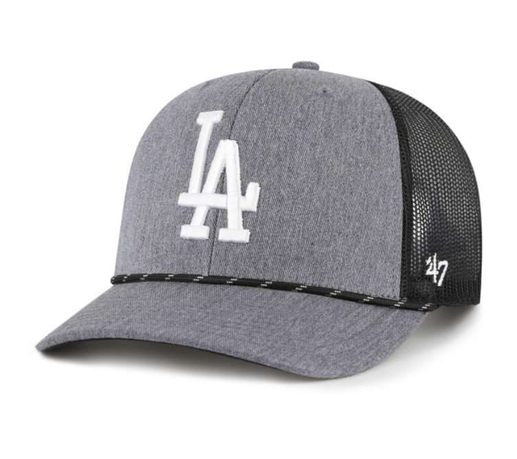 Los Angeles Dodgers '47 Carbon Trucker Adjustable Hat - Black