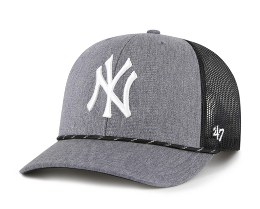 New York Yankees '47 Carbon Trucker Adjustable Hat - Black
