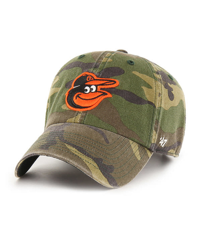 Baltimore Orioles '47 Woodland Cargo Camo Clean Up Adjustable Hat