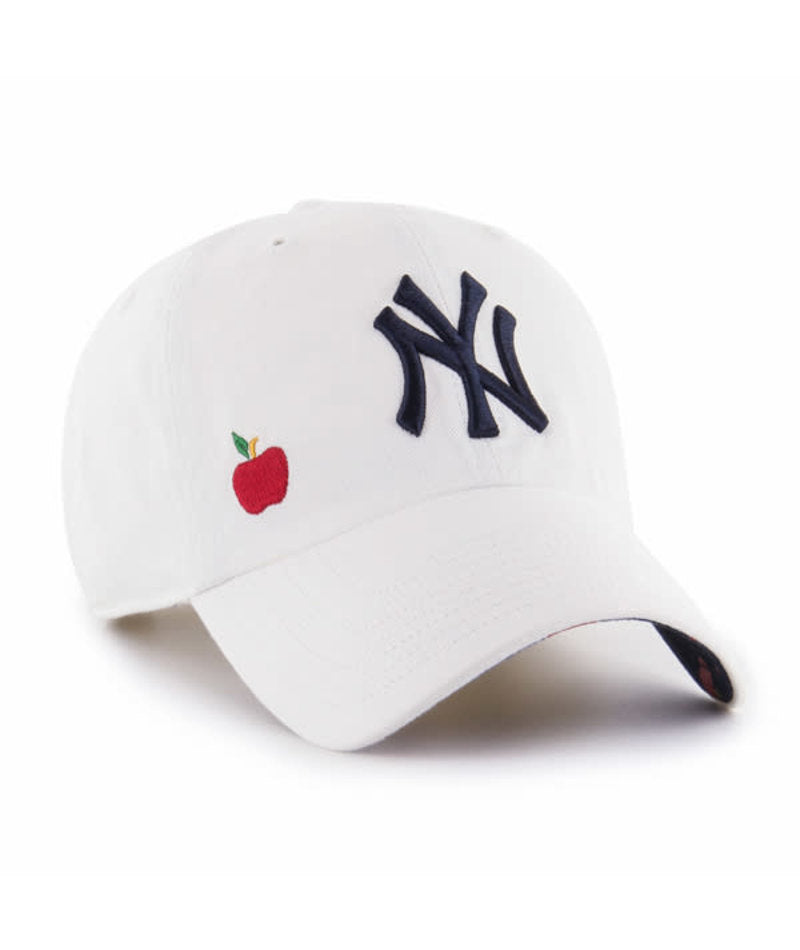 New York Yankees '47 White Confetti Big Apple Women's Clean Up Adjustable Hat