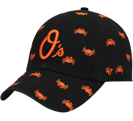 Baltimore Orioles '47 Black Confetti Women's Clean Up Adjustable Hat