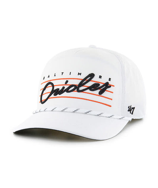 Baltimore Orioles '47 Brand Downburst Hitch Snapback Hat - White