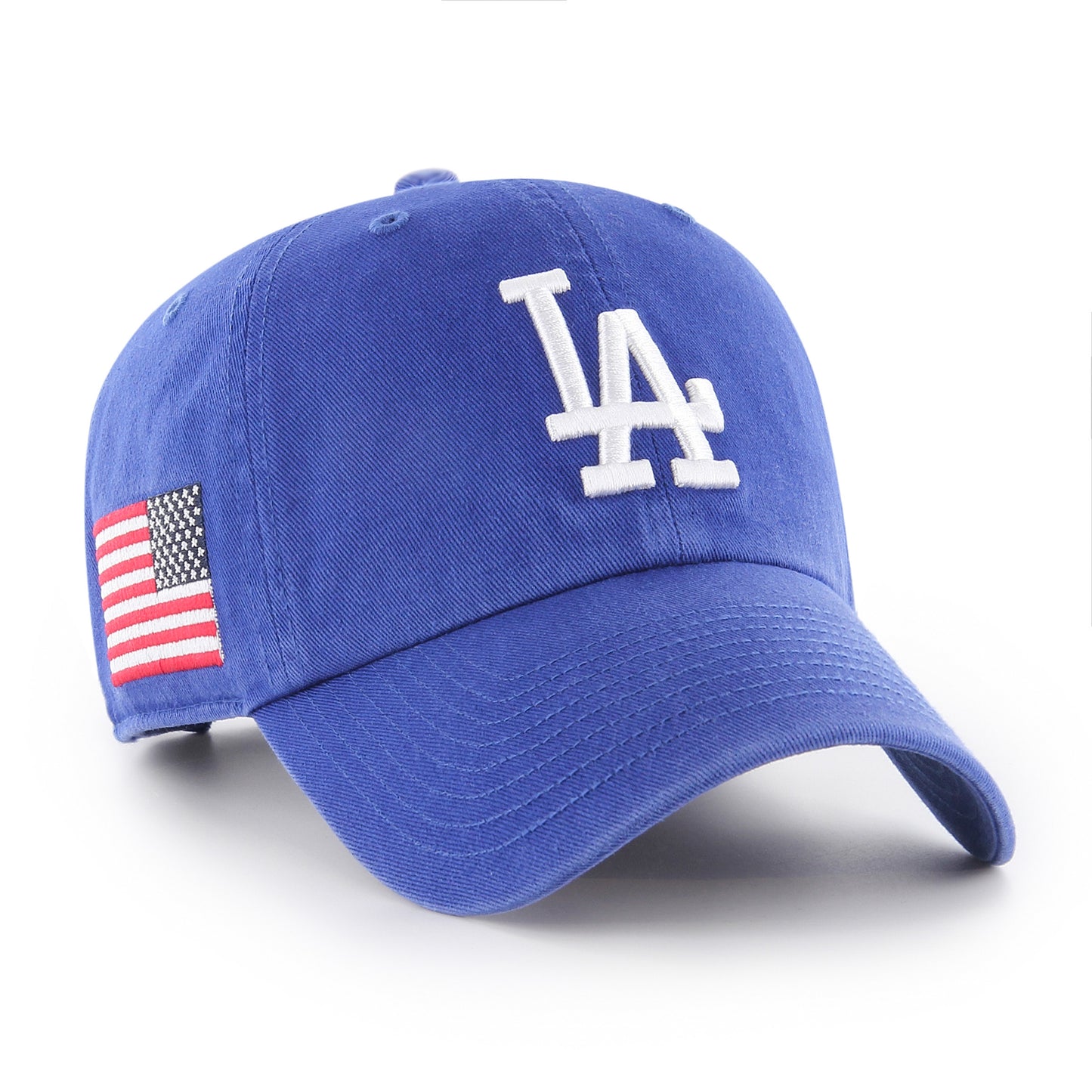 Los Angeles Dodgers '47 Heritage American Flag Clean Up Adjustable Hat -Blue