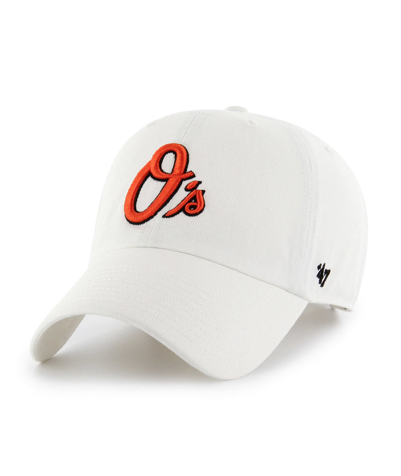Baltimore Orioles '47 Brand O's Clean Up Adjustable Hat- White