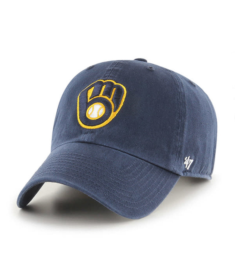 Milwaukee Brewers '47 Brand Clean Up Adjustable Hat- Navy