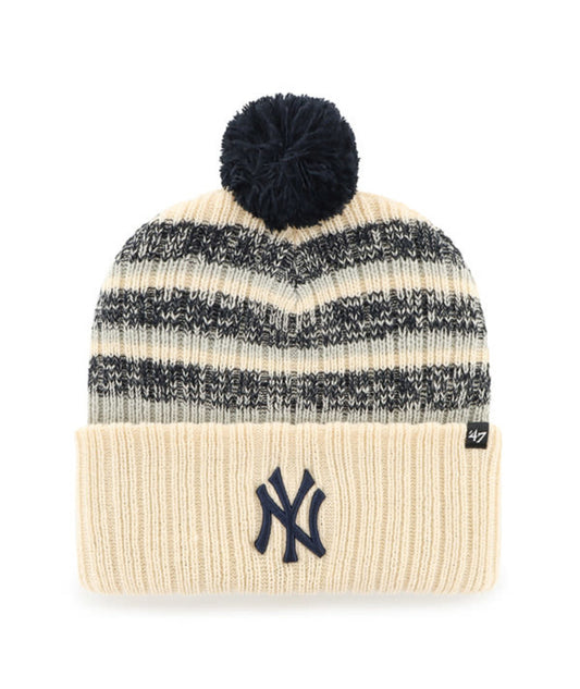 New York Yankees '47 Brand Team Bering Knit Hat w/ Ball