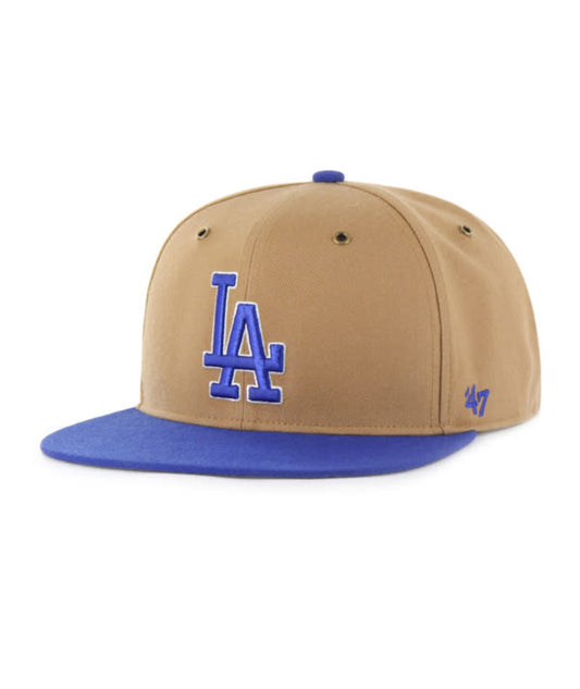Los Angeles Dodgers '47 Brand Sure Shot Captain Snap Back - Camel