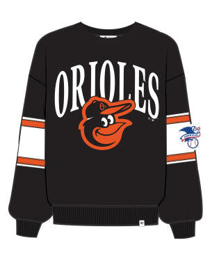 Baltimore Orioles '47 Brand Women's Steadfast Paneled Crew Sweatshirt