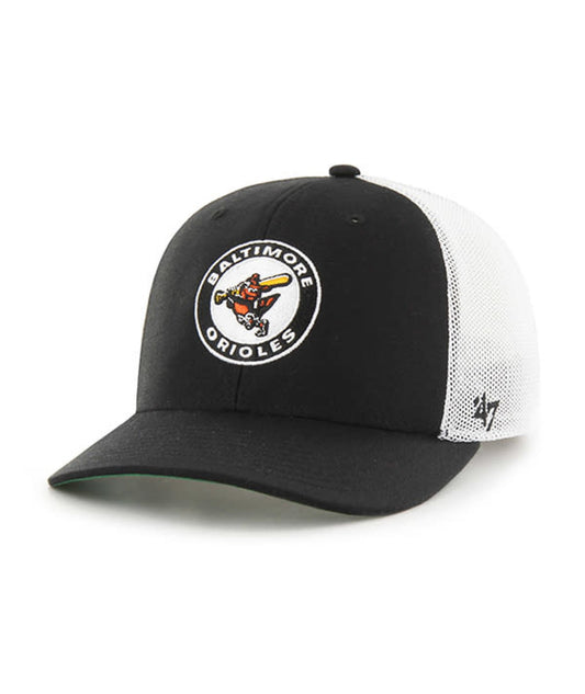 Baltimore Orioles '47 Brand Coopertown Throphy Stretch Fit Hat-Black