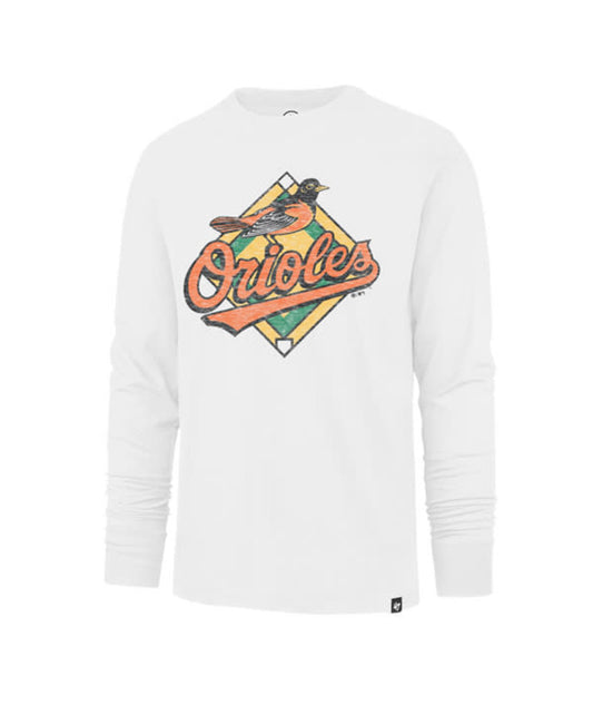 Baltimore Orioles '47 Brand Cooperstown White Wash Premier Franklin Long Sleeve