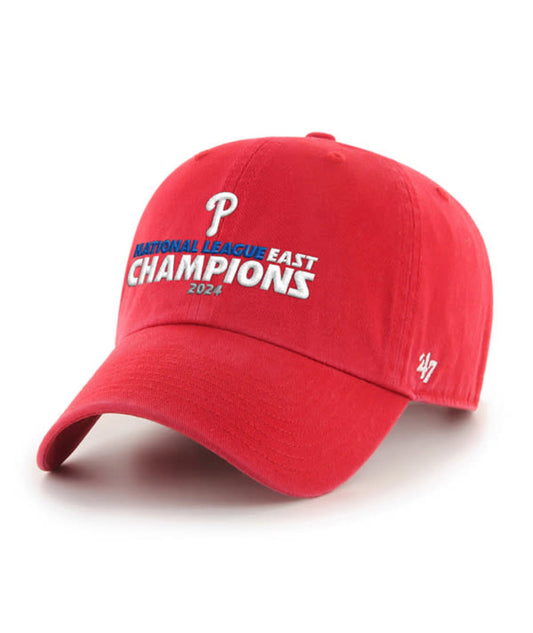 Philadelphia Phillies '47 2024 NL East Division Champions Clean Up Adjustable Hat - Red