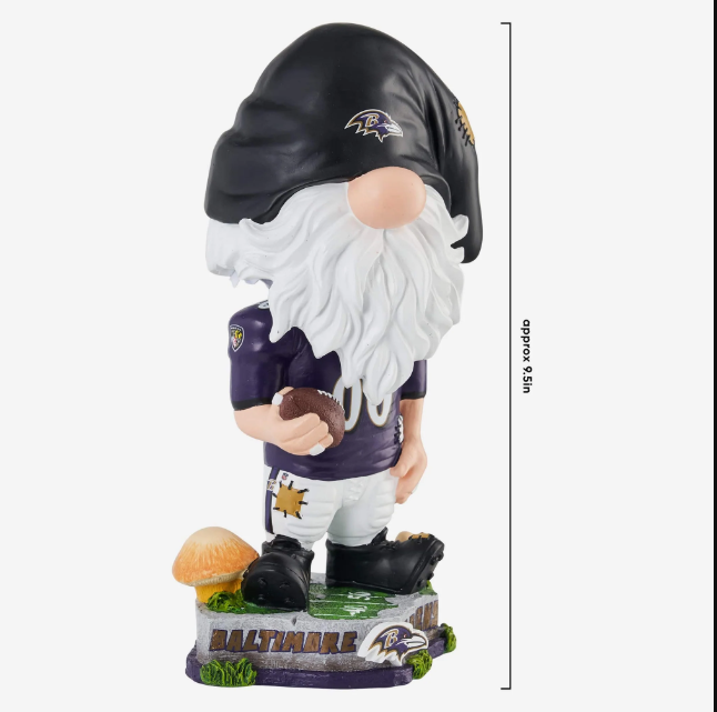 Baltimore Ravens FOCO Game Day Bobble Head Gnome