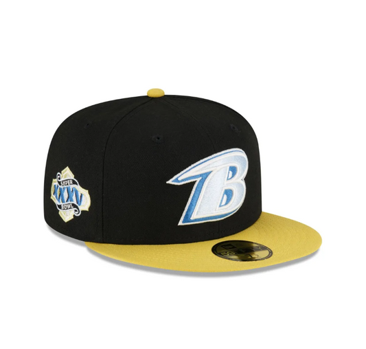 Baltimore Ravens New Era  Chartreuse Visor 59FIFTY Fitted Hat