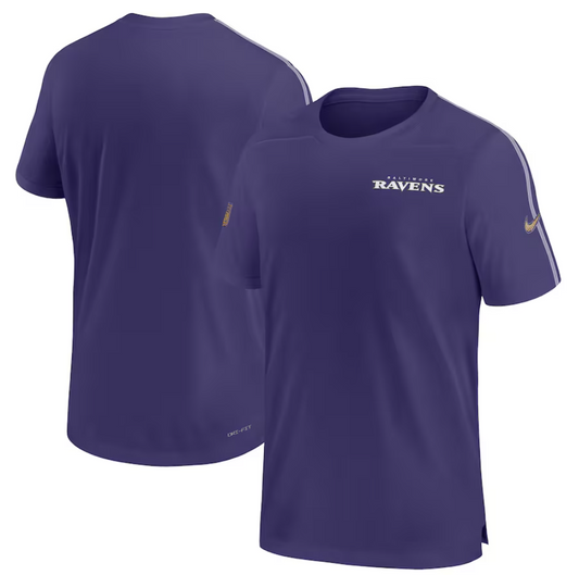 Baltimore Ravens Nike  Sideline Coach UV Performance T-Shirt - Purple