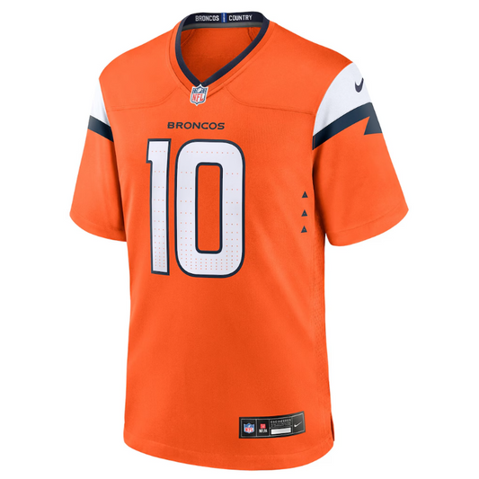 Denver Broncos Nike #10 Bo Nix Youth Game Jersey- Orange