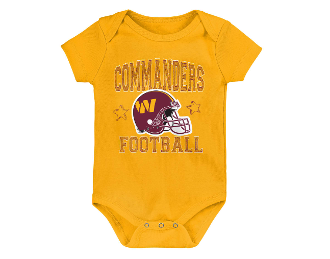 Washington Commanders Outerstuff Infant Born A Fan 3-Pack Creeper Bodysuit Set