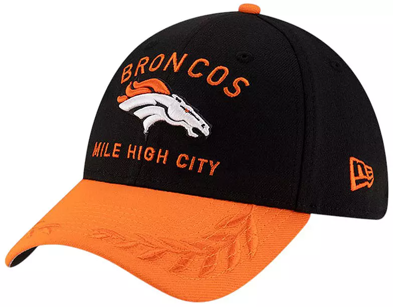 Denver Broncos New Era 2025 Draft 39THIRTY Flex Hat -Orange/Black