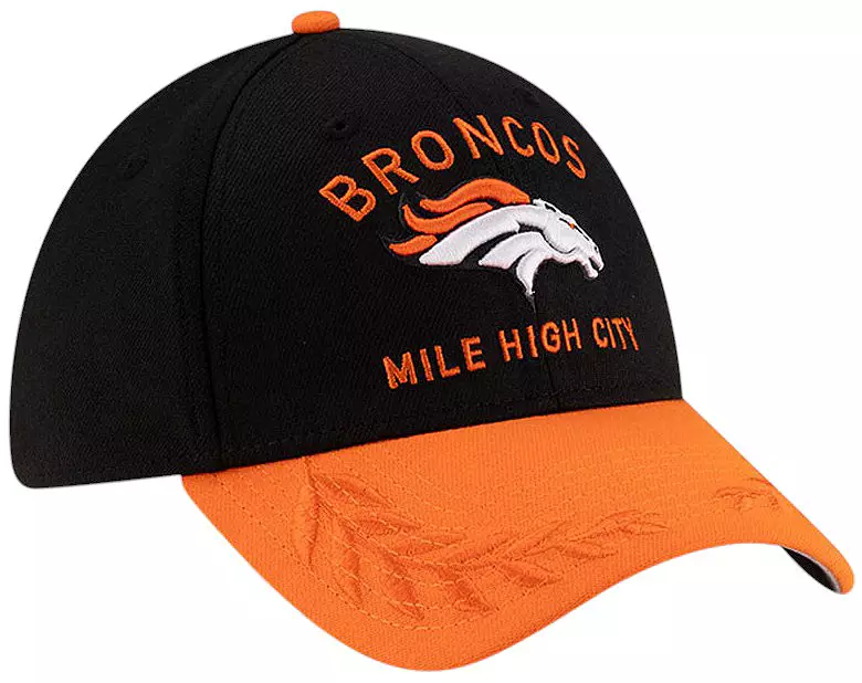 Denver Broncos New Era 2025 Draft 39THIRTY Flex Hat -Orange/Black