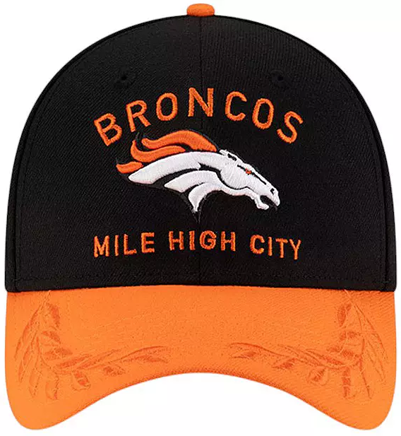 Denver Broncos New Era 2025 Draft 39THIRTY Flex Hat -Orange/Black