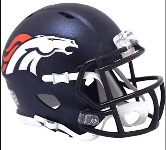 Denver Broncos Riddell Blue Speed Mini Helmet