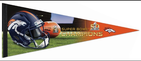 Denver Broncos Wincraft  12x30 Logo Premium Pennant