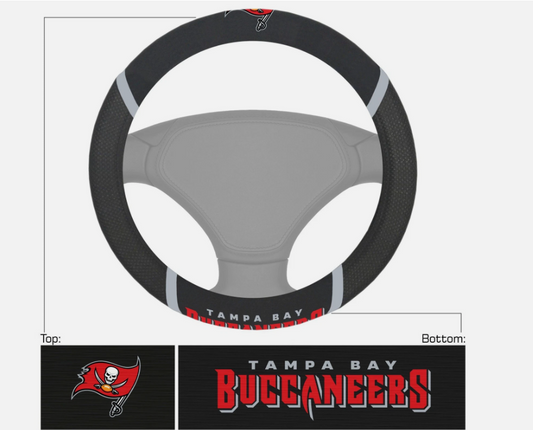 Tampa Bay Buccaneers Football Grip Steering Wheel Cover