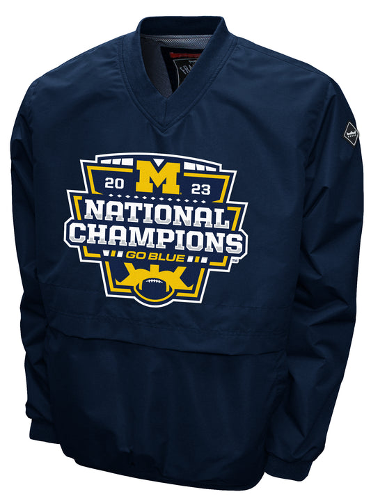 Michigan Wolverines 2023 National Champions Pullover Wind Shell Jacket