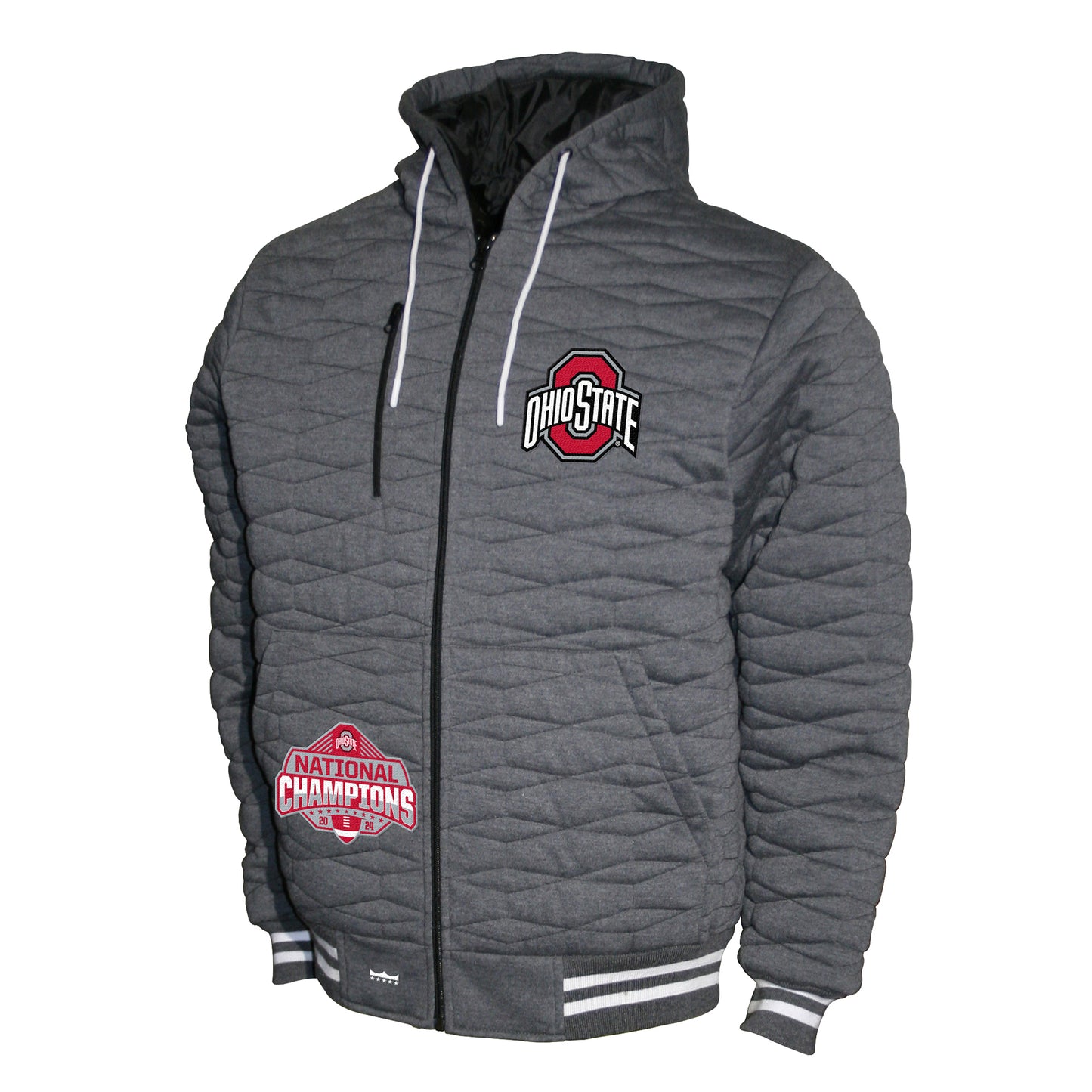 Ohio State Buckeyes Franchise Club 2024 National Champions Quilt Hooded Jacket