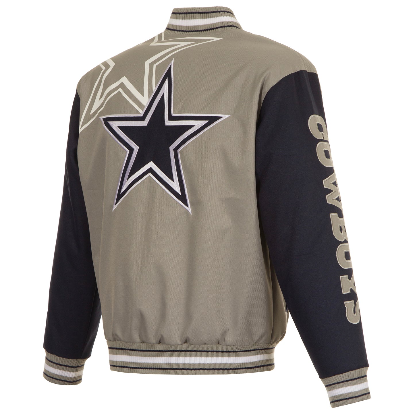 Dallas Cowboys JH Design Poly-Twill Jacket - Gray