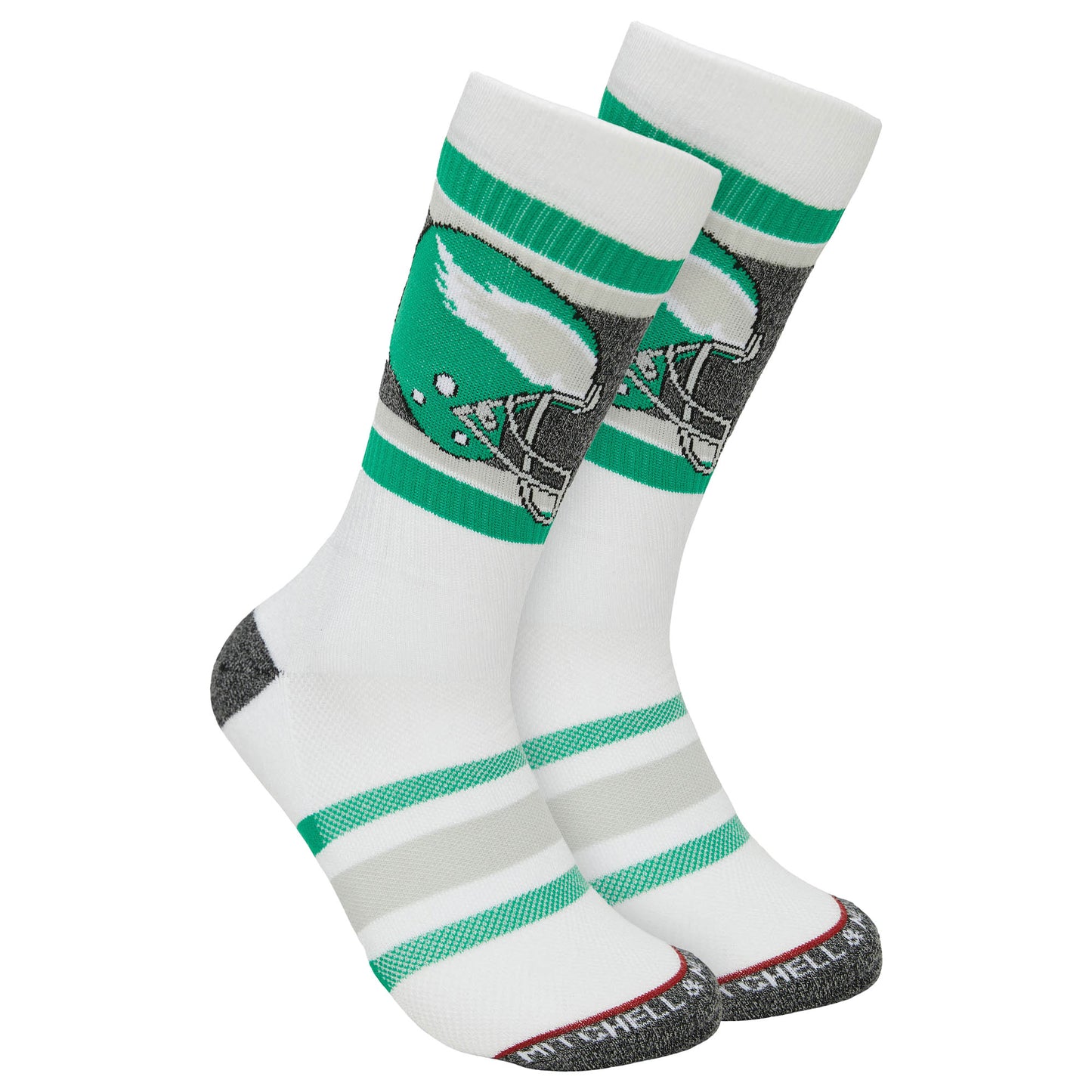 Philadelphia Eagles Mitchell & Ness Interception White Crew Socks