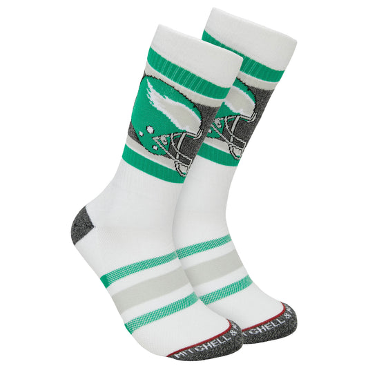 Philadelphia Eagles Mitchell & Ness Interception White Crew Socks